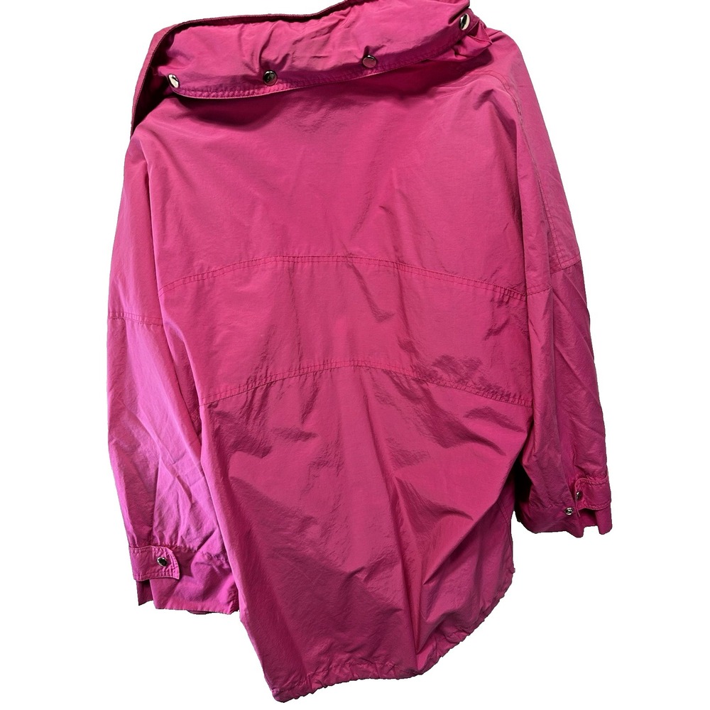 VTG Larry Levine Women's Pink Hooded Waterproof Lightweight Rain Jacket-Med(EUC) - Picture 10 of 11